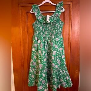 Jcrew Factory Girls smocked green dress, NWT, size 12